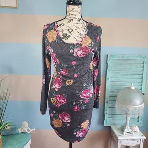 No Boundaries Long Sleeve Floral Dress